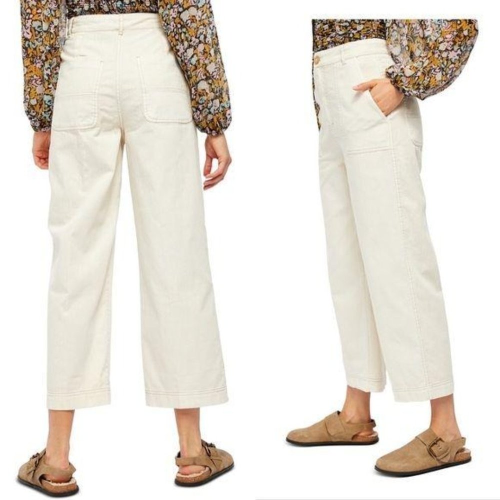 Free People Sunday Skies straight leg cropped jean - Picture 2 of 10